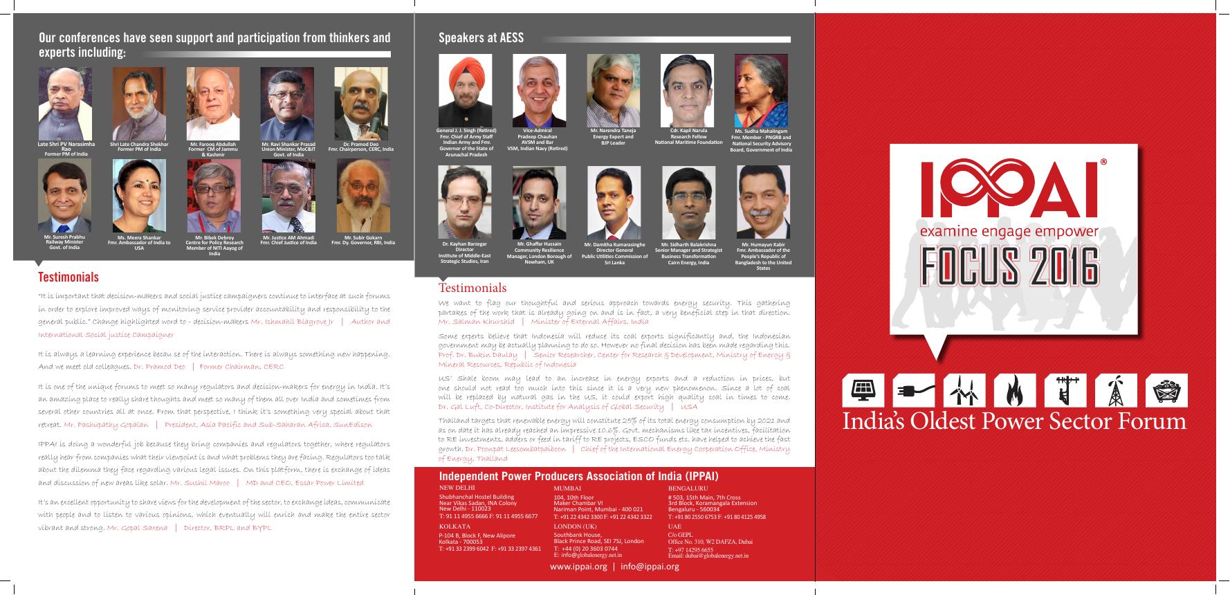 Brochure cover, Focus 2016: IPPAI at a glance