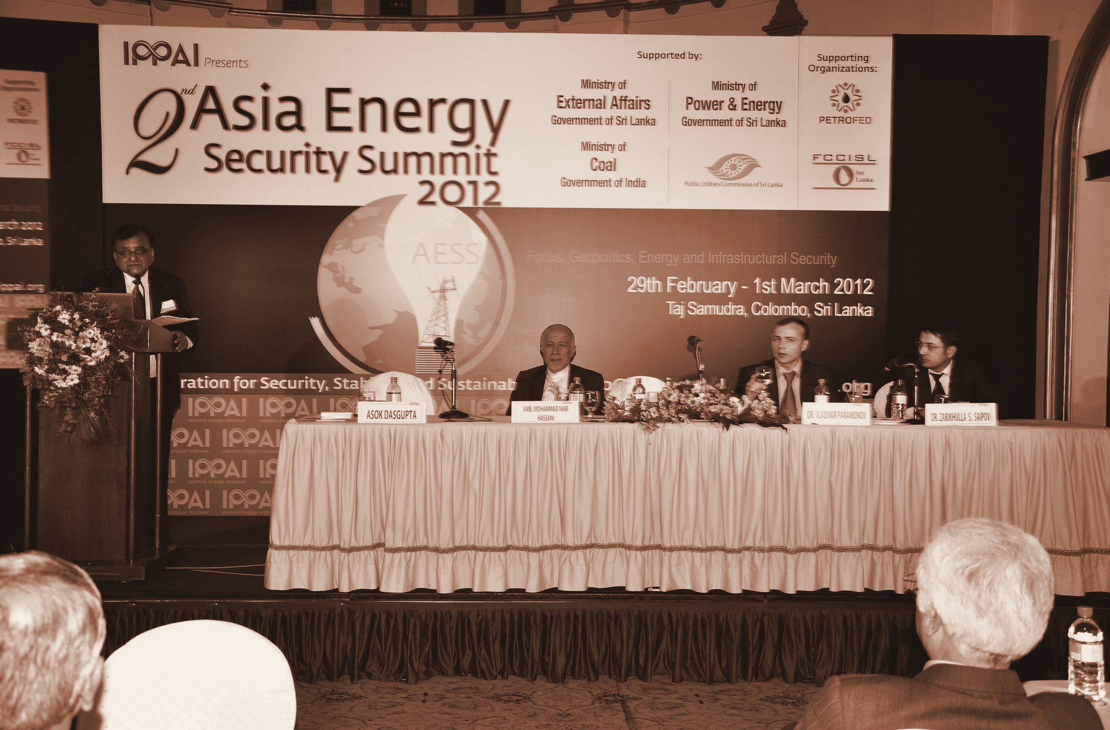 Asia Energy Security Summit 2012. The table across Asia: Track 2 diplomacy with delegates from over seventeen countries.