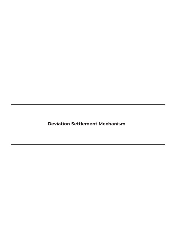 Deviation Settlement Mechanism