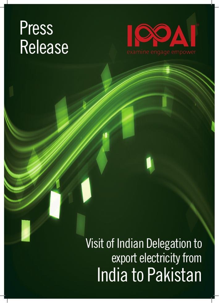 Press Release: Visit of the Indian Delegation to Export Electricity from India to Pakistan