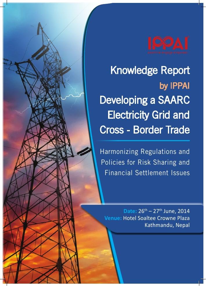 Knowledge Report: Developing a SAARC Electricity Grid and Cross-Border Trade