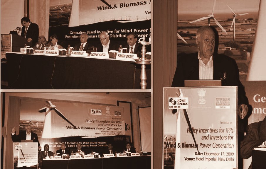 Dr Farooq Abdullah, Union Minister of New and Renewable Energy, at an IPPAI conference.